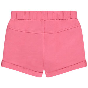 Effen short in jersey slub voor baby meisje 