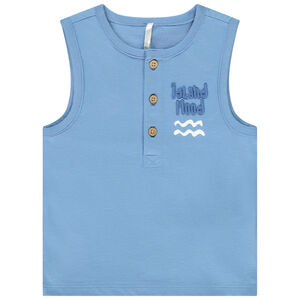 Débardeur uni à broderies 3D pour bébé garçon 