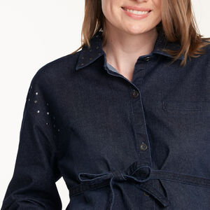 Zwangerschapsdenim blouse jurk 