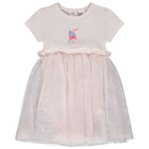 Robe de cérémonie effet 2 en 1 avec tulle pour bébé fille 