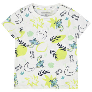 T-shirt met korte mouwen met krokodillenprint voor babyjongen 