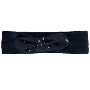 Hoofdband met knoop effect in fluweel voor baby meisje 