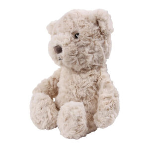 Knuffel witte ruis-beer Lou oplaadbaar 29cm Beige 