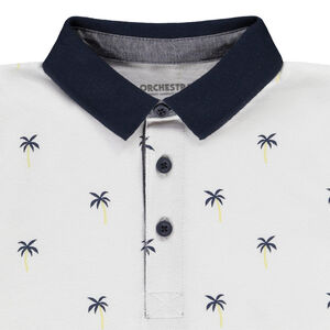 Polo met korte mouwen met palmenprint voor jongen 