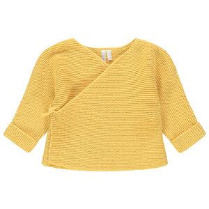 Katoenen eenkleurig gebreid vest voor baby jongen 