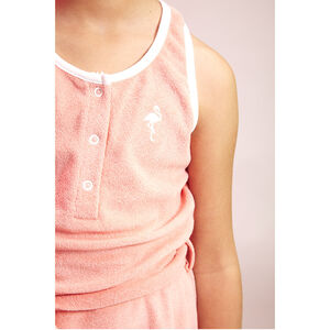 Jurk van fleece met Engels borduursel meisjes 
