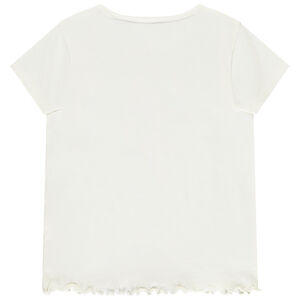 T-shirt manches courtes fantaisie tropical fille 