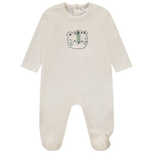 Pyjama van fluweel met fantasieprint voor baby jongen 