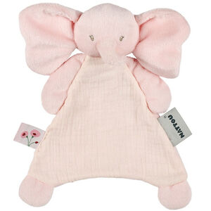 Mini knuffel - Olifant - Fanfan - Roze - 25x20 cm 