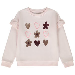 Oversize sweatshirt met magische pailletten motieven voor meisjes 
