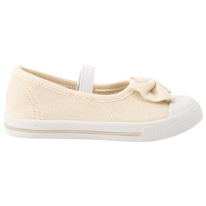 Babies en toile avec nœud et lanière pour fille 