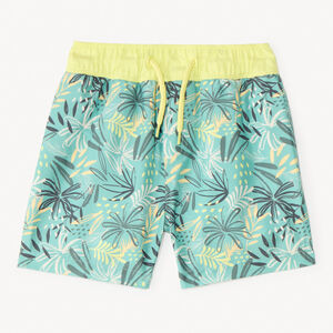 Tropical leaf print swim shorts voor jongens 