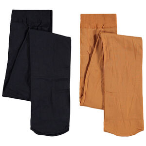 Lot de 2 collants fins unis pour fille 