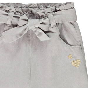 Pantalon avec ceinture motif noeud pour bébé fille 