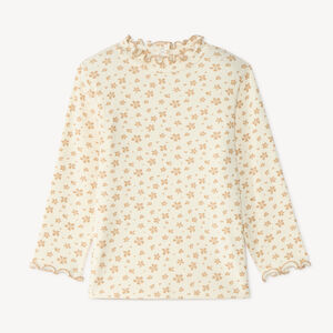 Onderhemd met hoge hals voor babymeisjes, met bloemenprint. 