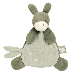 Mini doudou Âne 25cm Vert Tilleul 