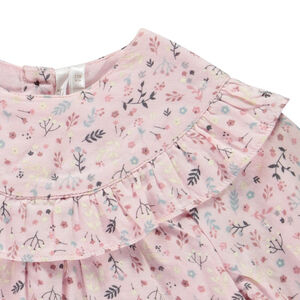 Tuniek met lange mouwen in voile met ruches voor meisjes 