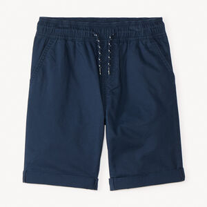 Uni bermuda in popeline voor jongens 