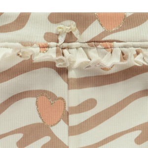 Lange geribbelde pyjama met fantasieprint voor meisjes 