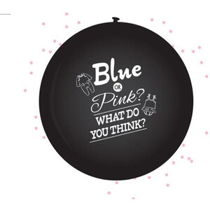 Ballon qui annonce le sexe avec confettis rose 60cm 