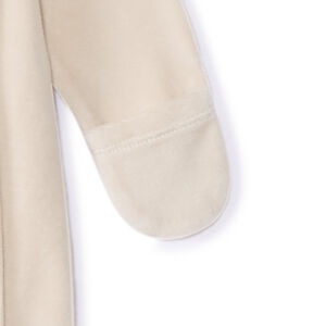 Pyjama van fluweel met geborduurde bladeren voor baby 