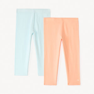 Set van 2 korte leggings met logo-print voor meisjes 