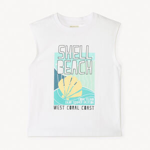 Tanktop met schulpprint voor jongens 