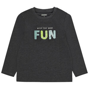 T-shirt manches longues fantaisie avec broderie pour garçon 