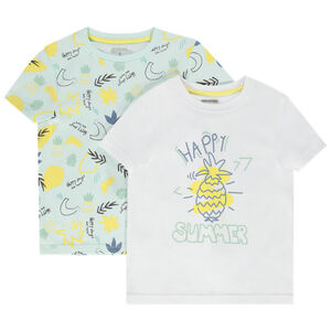 Lot de t-shirts manches courtes en jersey print fantaisie garçon 