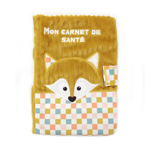 Protège carnet de santé en velours Cyranos le renard 