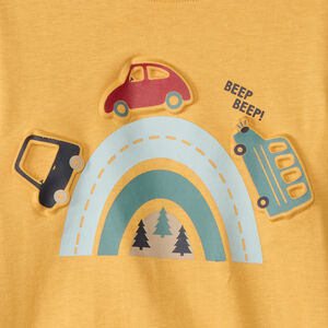 T-shirt manches longues print embossé pour bébé garçon 