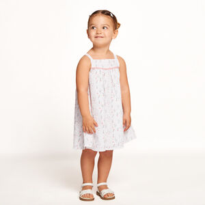 Robe en broderie anglaise imprimé fleurs pour bébé fille 