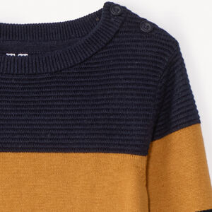 Trui in Ottomaanse brei met brede strepen voor babyjongens 