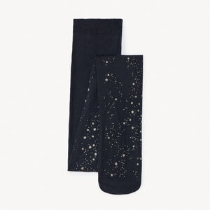 Collants fins imprimé étoiles pailletées pour fille 