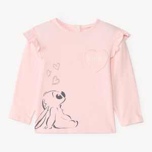 T-shirt manches longues Stitch Disney pour bébé fille 