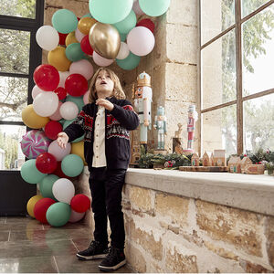 Gilet en tricot jacquard motif Noël pour garçon 