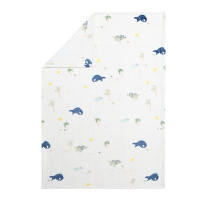 Couverture en sherpa motif dinosaure - 80x110 cm 
