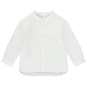 Chemise manches longues uni à col mao pour bébé garçon 