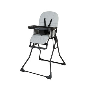 Chaise haute fixe et compacte Joséphine - Noire et Grise 