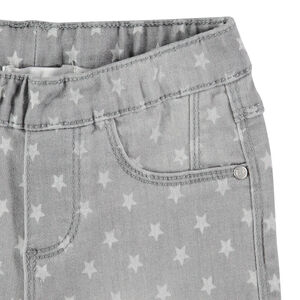 Jegging effet used à étoiles all-over pour enfant fille 