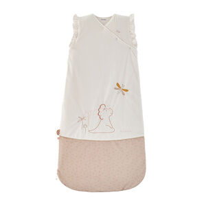 Gigoteuse sans manches en veloudoux 100 cm Popsie écru/rose 