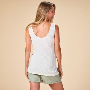 Débardeur en tricot côtelé pour femme 