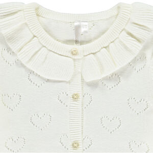 Gilet manches longues en tricot fantaisie pour bébé fille  