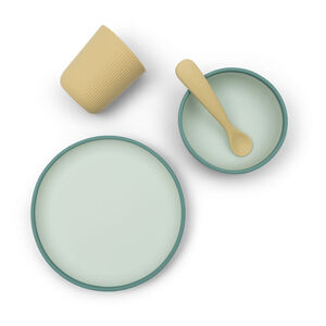 Maaltijdset baby silicone Jade Shades 