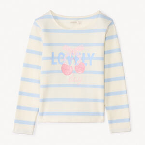 Marinière molletonnée print cerise pour fille 