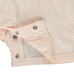 Combishort kreukeffect met geborduurde bloem voor baby meisje 