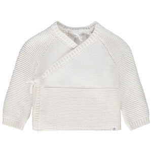 Gilet en tricot effet cache-coeur pour bébé prématuré 