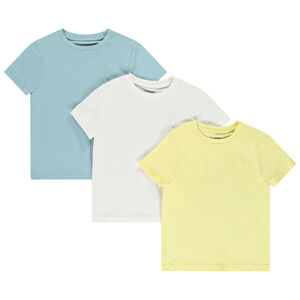Lot de 3 t-shirts manches courtes unis avec print pour garçon  
