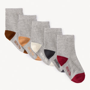 Lot de 5 paires de chaussettes unies pour bébé garçon  