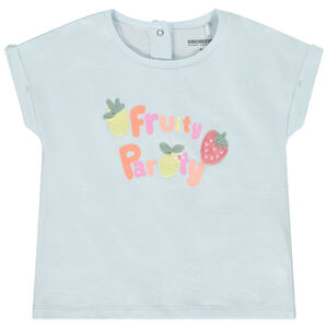 T-shirt manches courtes fantaisie forme boîte pour bébé fille 